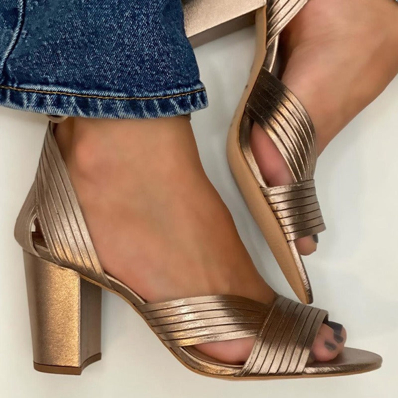 Itxaso - Tacones Altos con Puntera Abierta para Mujer