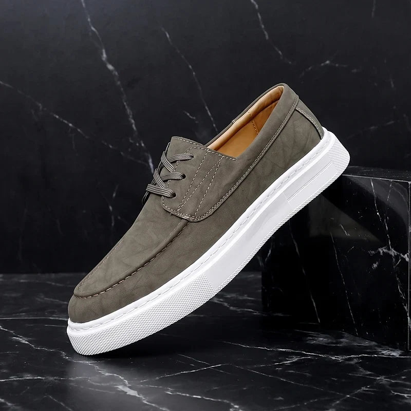 ZP03 - Zapatillas de Piel Caqui Premium