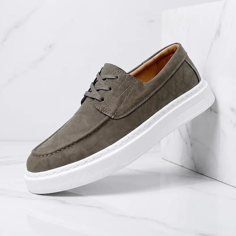 ZP03 - Zapatillas de Piel Caqui Premium
