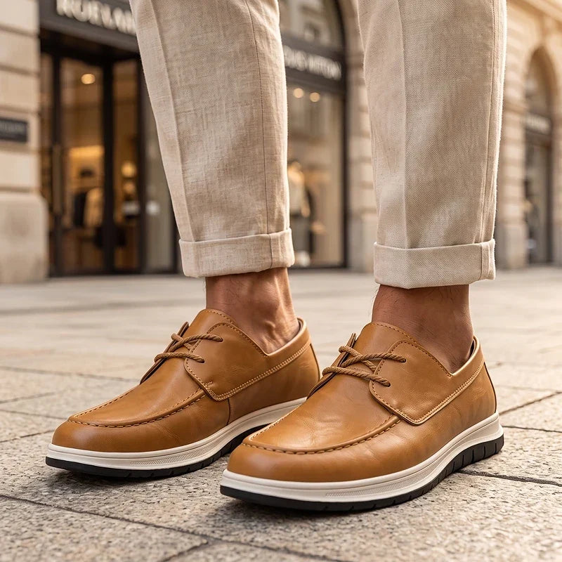 ZP14 - Sneakers de Piel Tono Tierra