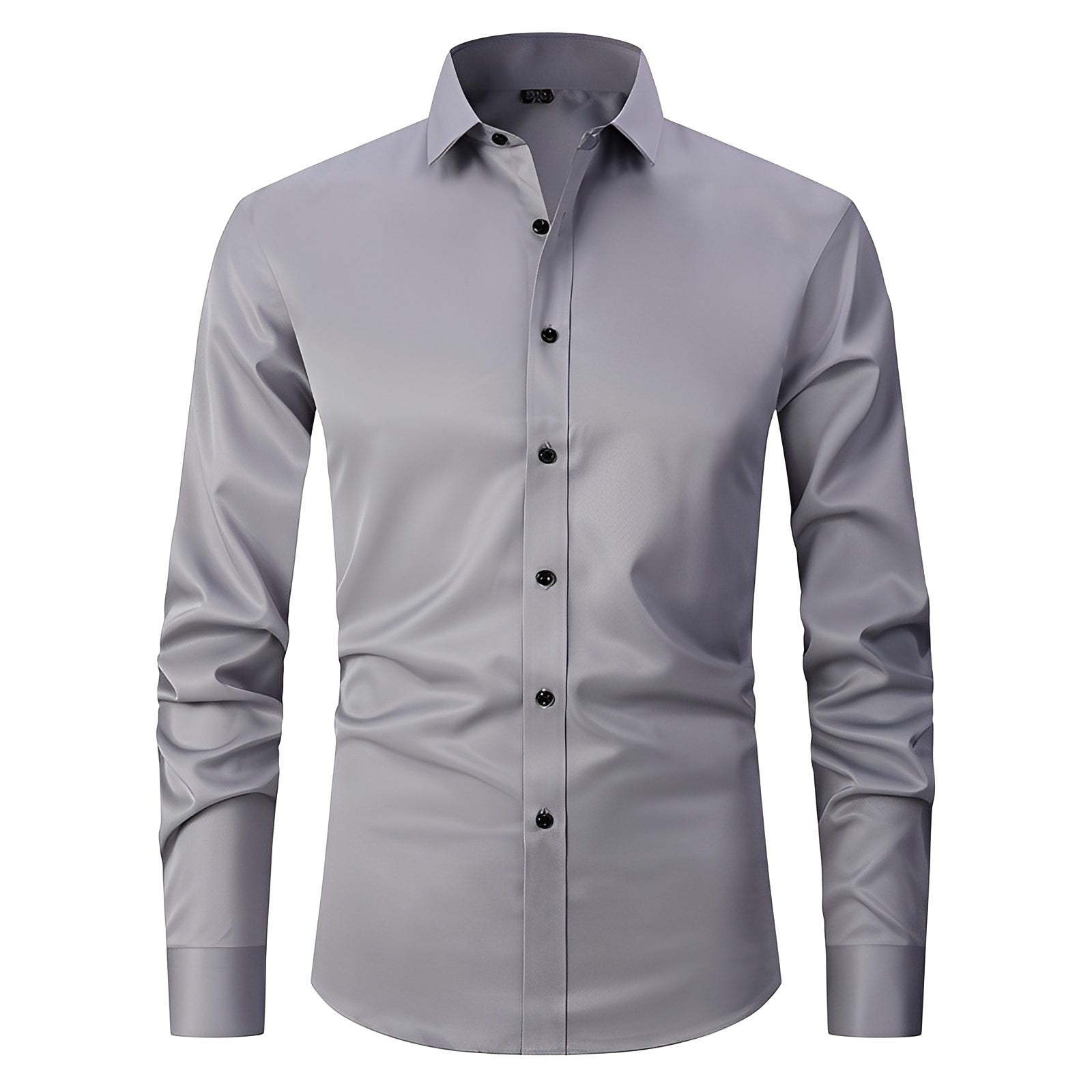 Elton - Camisa formal ajustada de tejido elástico para hombre