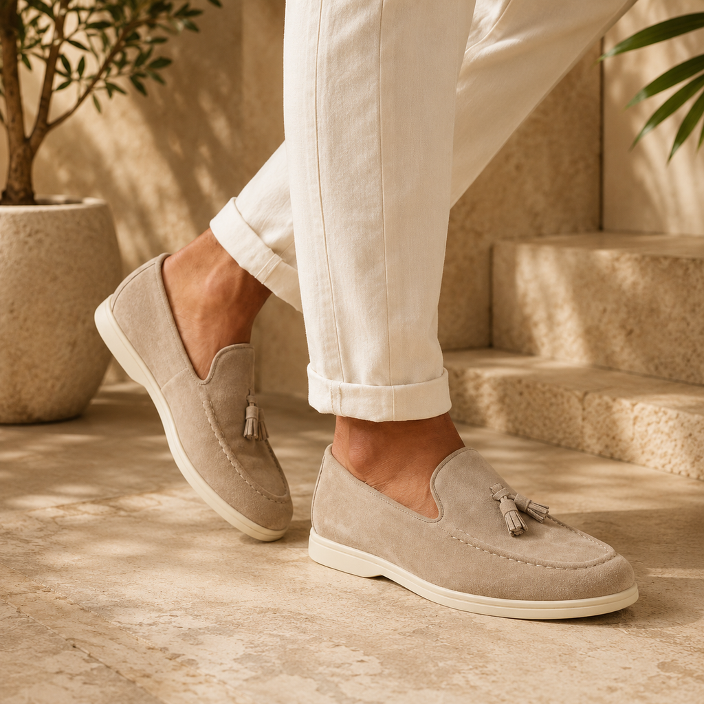 Mateo - Mocasines Borlas Hombre Ante