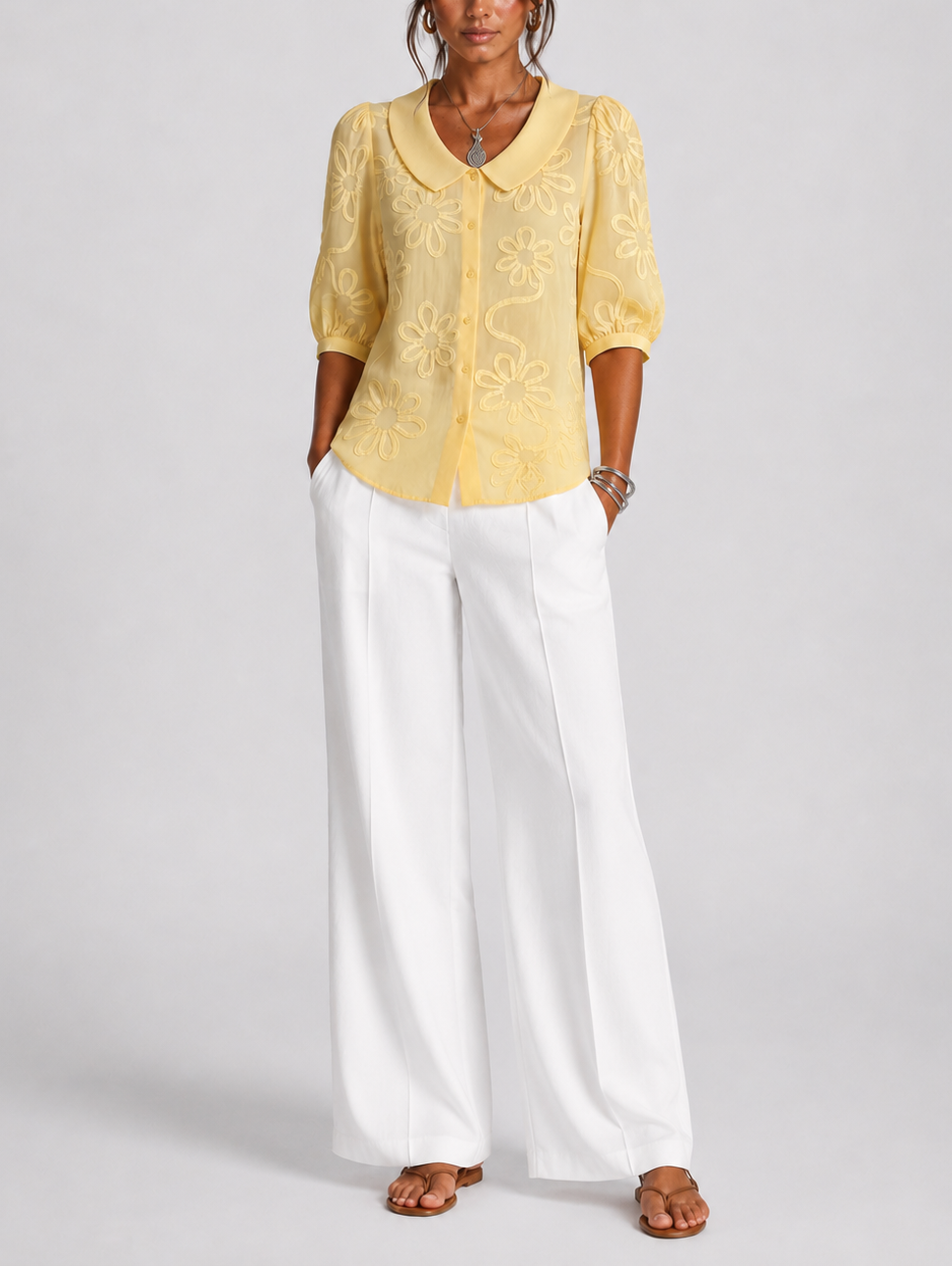 DEITA - BLUSA ELEGANTE CON ESTAMPADO FLORAL