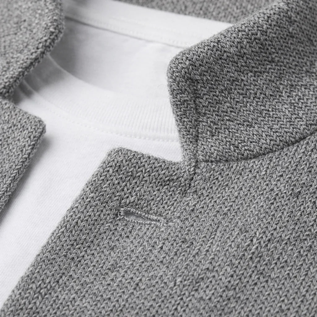 Tebas - Cardigan moderno con cuello alto