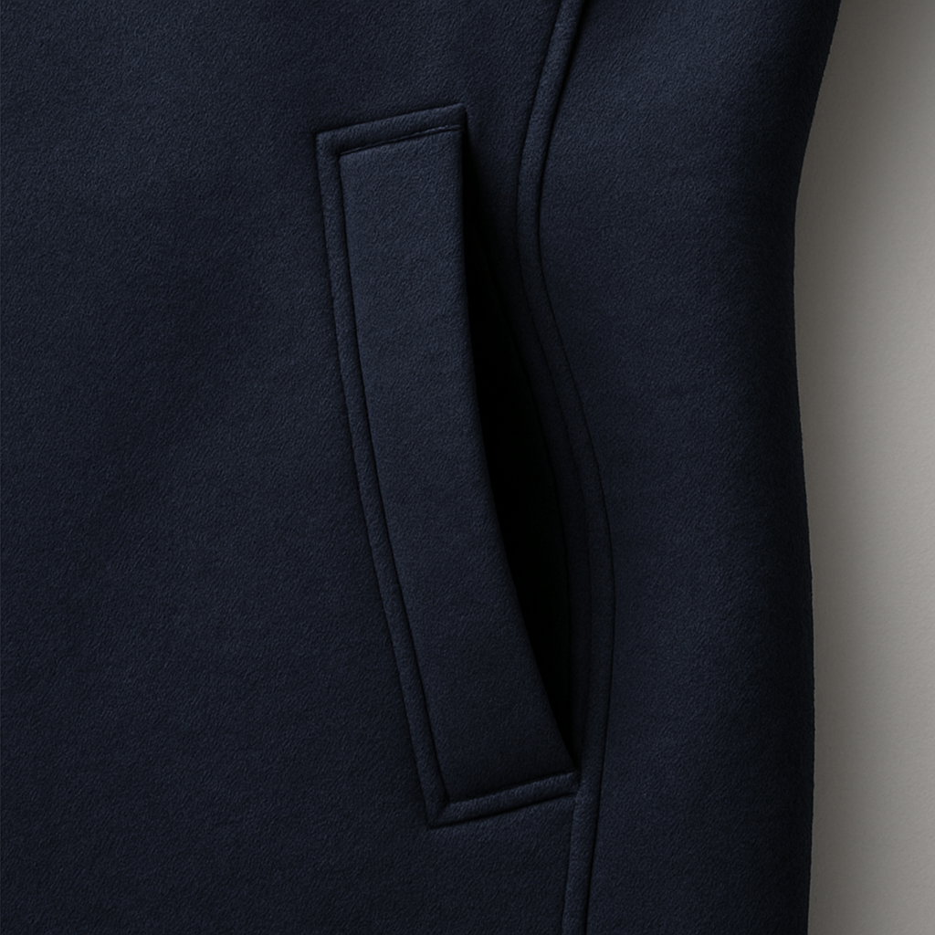 Ariadna - Abrigo elegante con cremallera asimétrica