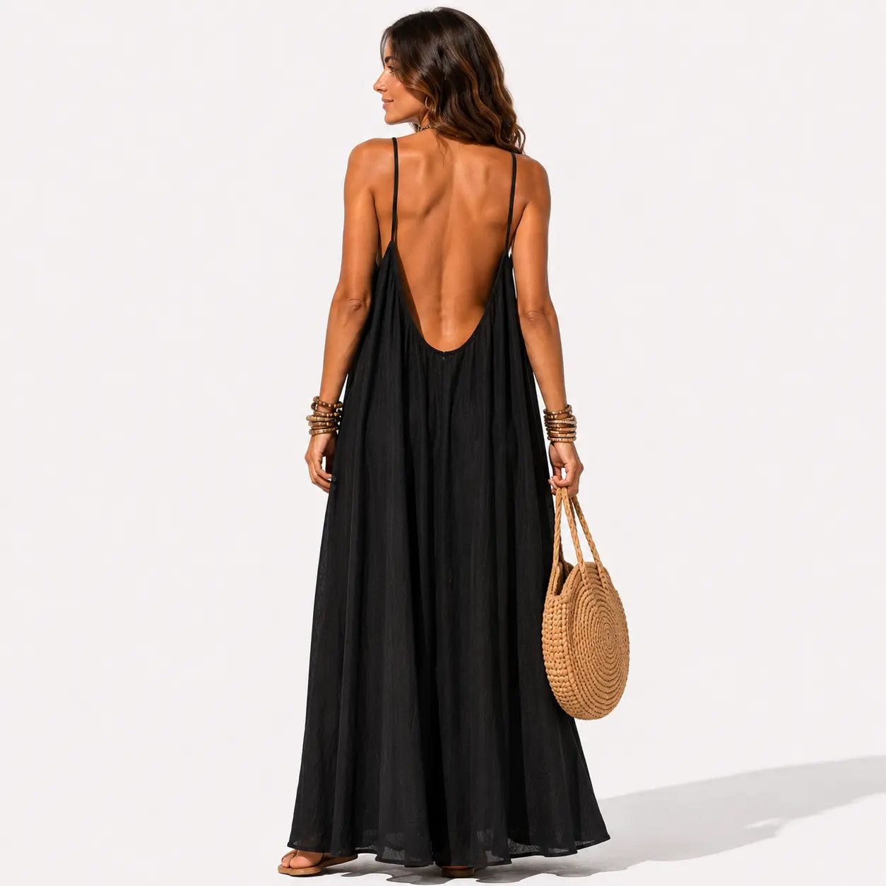 Milagros -  Vestido Largo de Espalda Descubierta