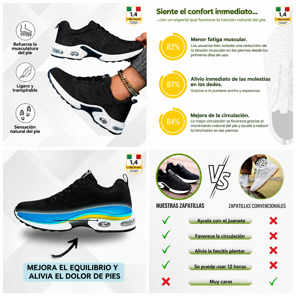 Melania - Zapatillas ergonómicas elegantes