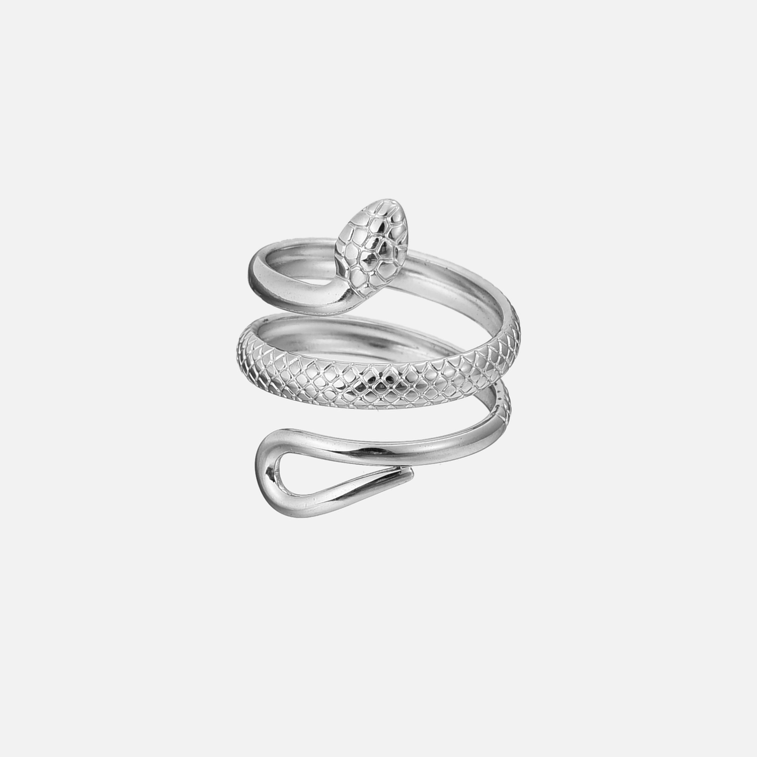 Anillo con diseño de serpiente (ajustable)