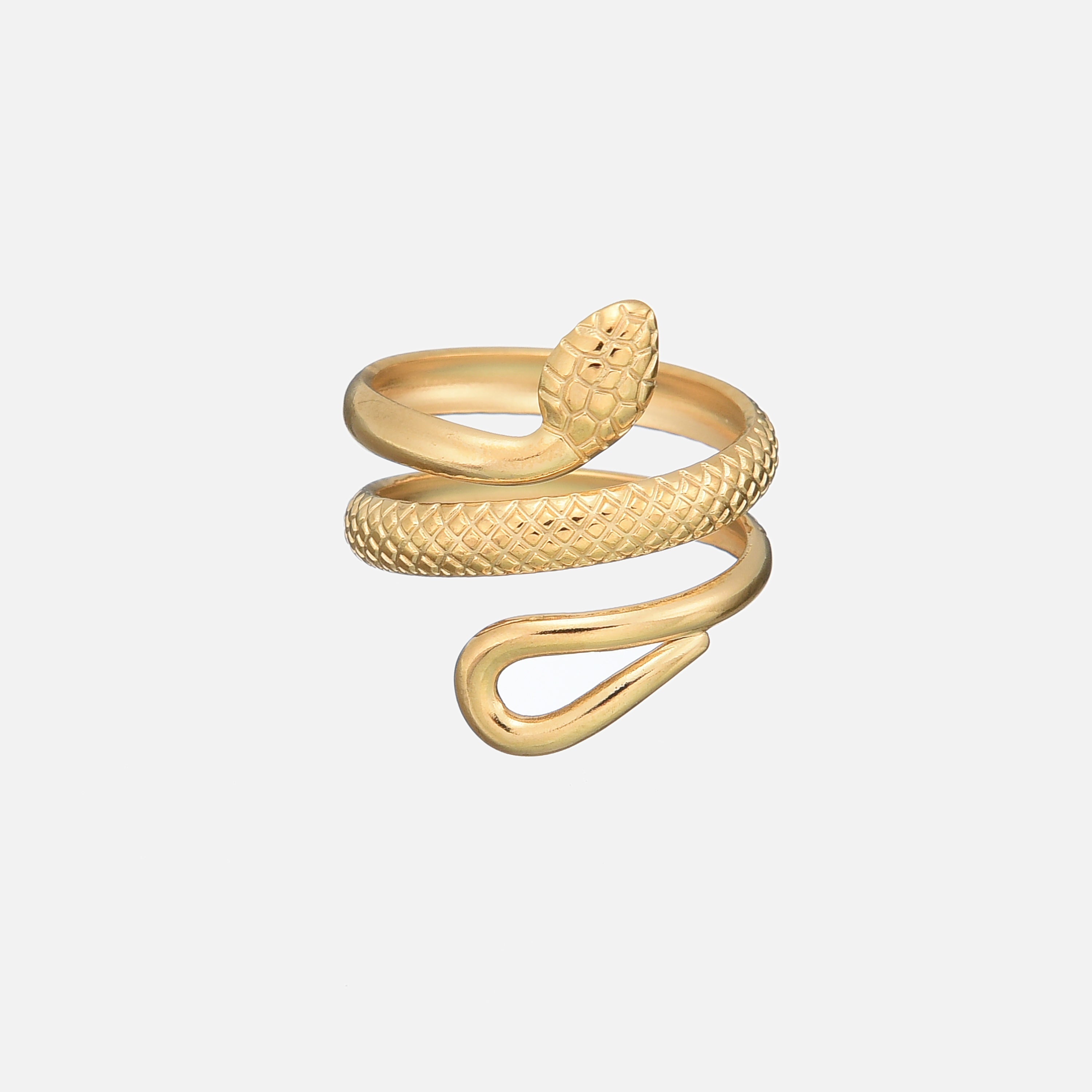 Anillo con diseño de serpiente (ajustable)