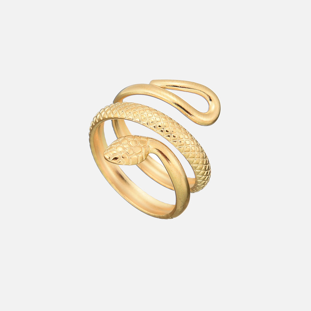 Anillo con diseño de serpiente (ajustable)