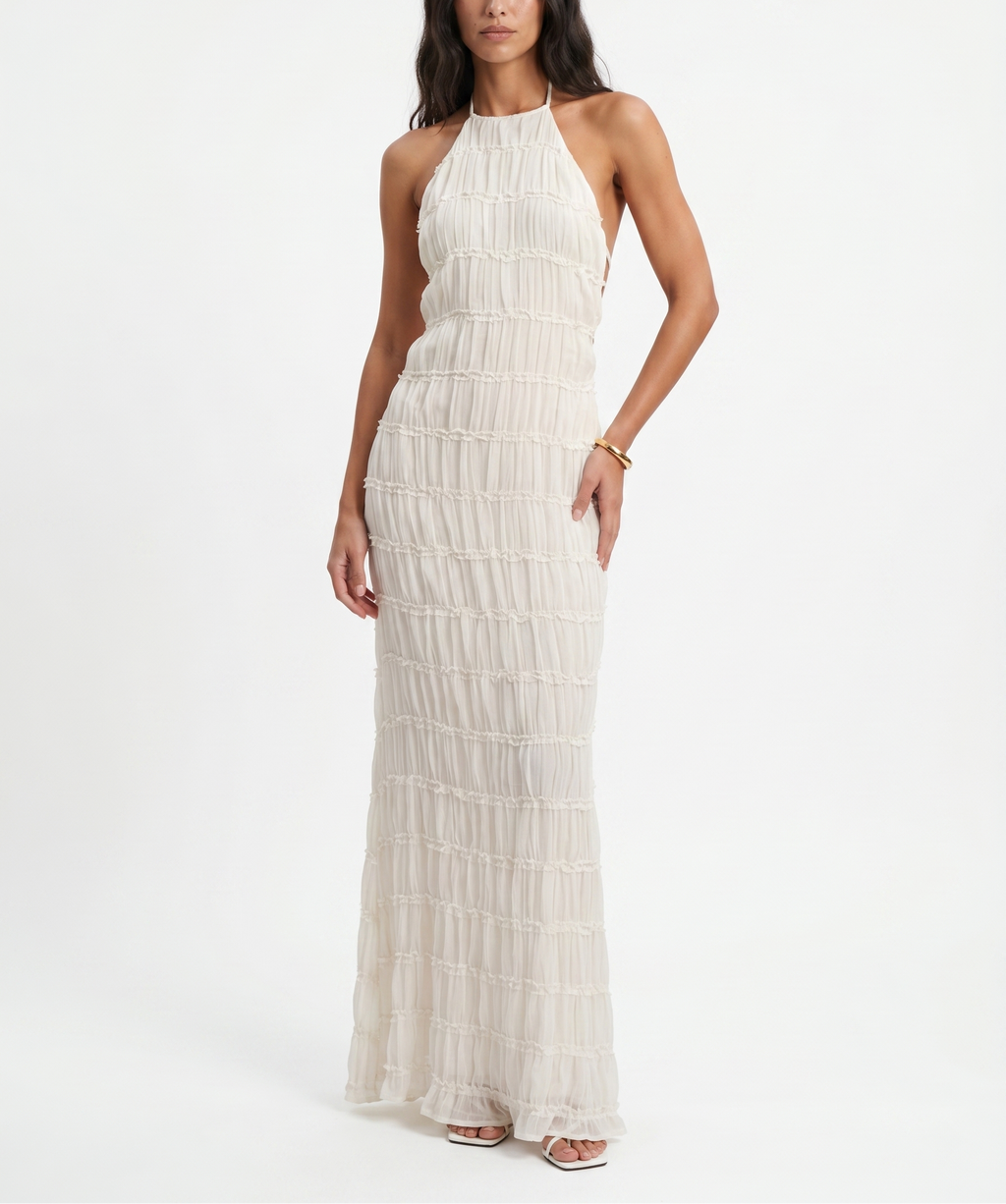 Maite - Vestido Maxi Elegante de Verano con Cuello Halter