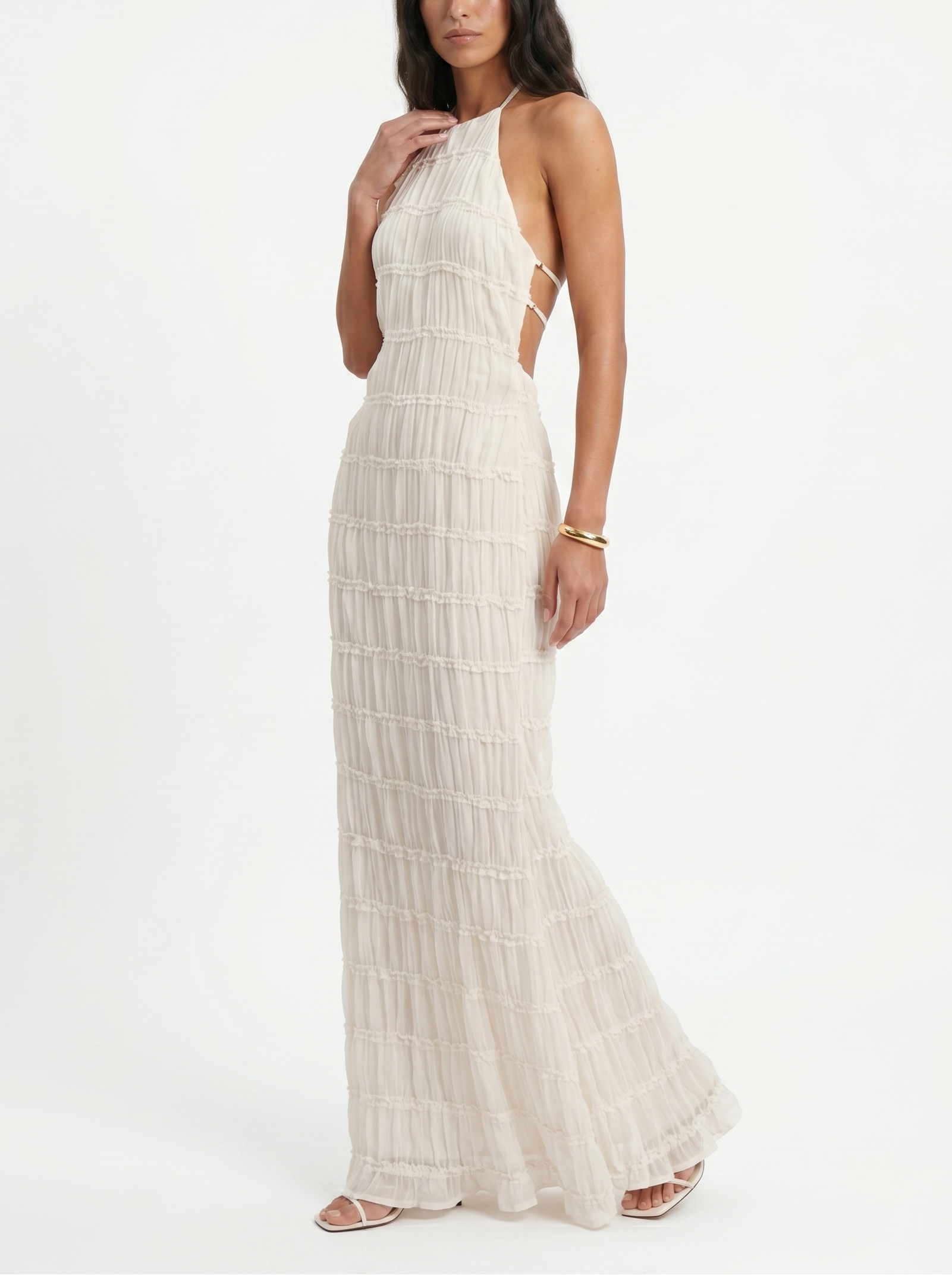 Maite - Vestido Maxi Elegante de Verano con Cuello Halter