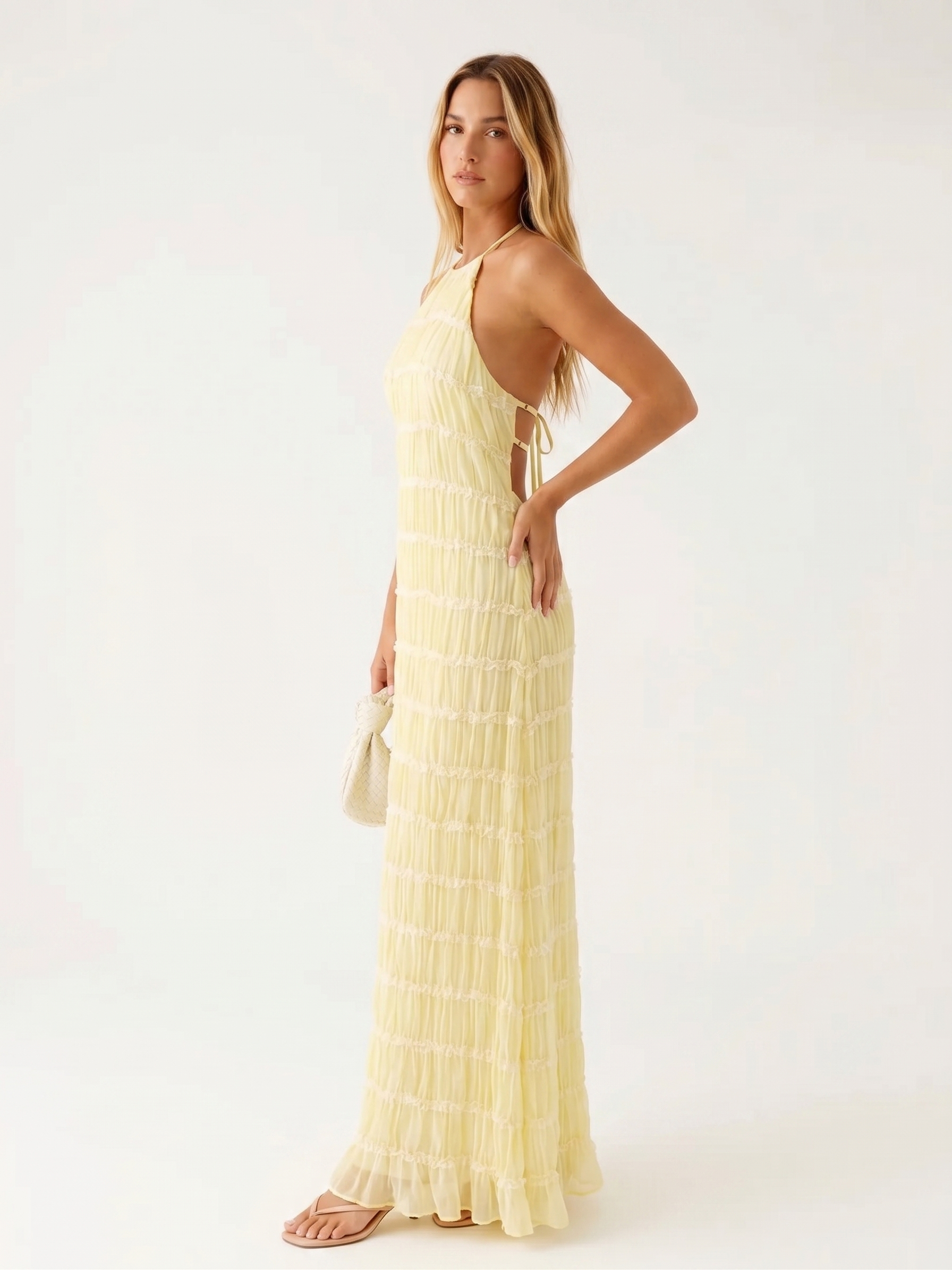 Maite - Vestido Maxi Elegante de Verano con Cuello Halter