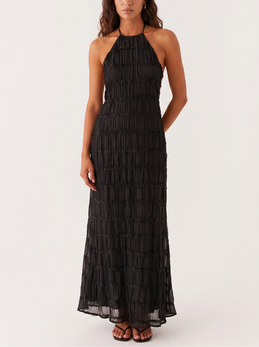 Maite - Vestido Maxi Elegante de Verano con Cuello Halter