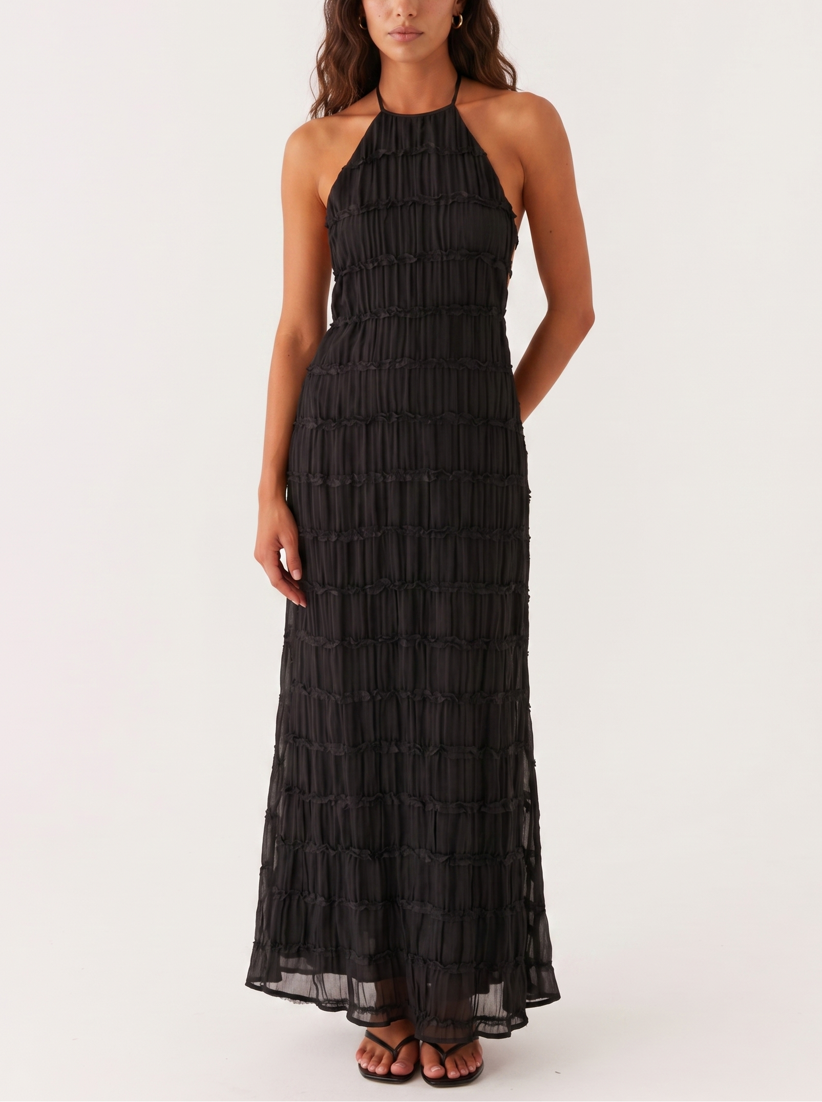 Maite - Vestido Maxi Elegante de Verano con Cuello Halter