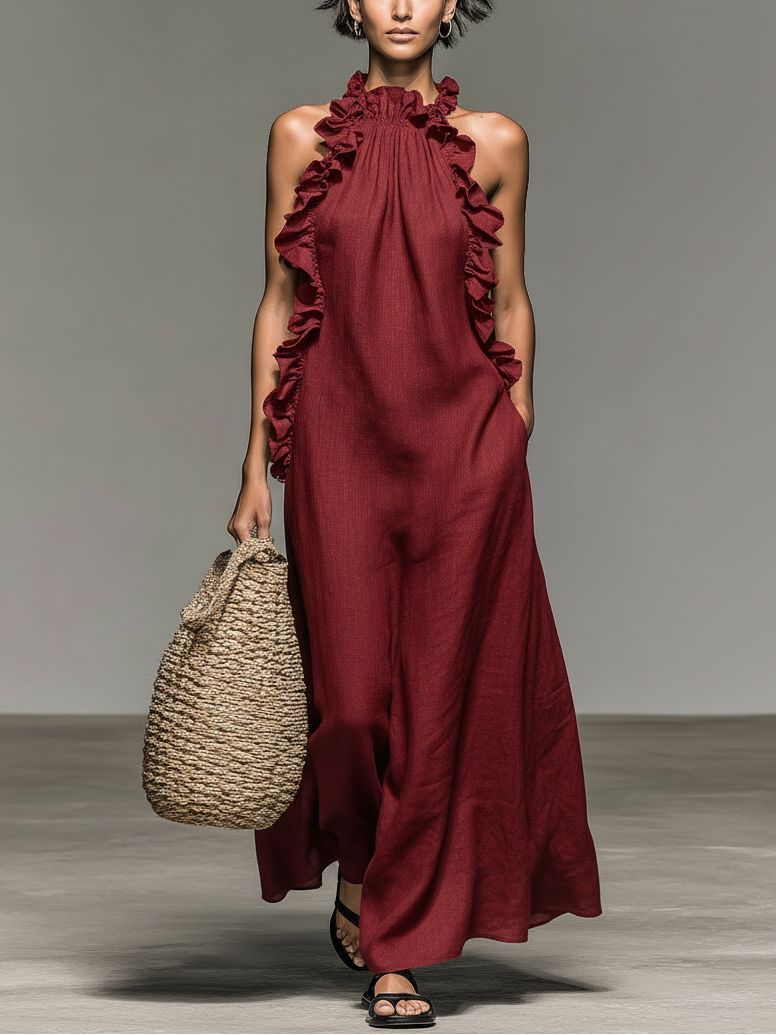 Ainara - Vestido Largo con Bolsillos