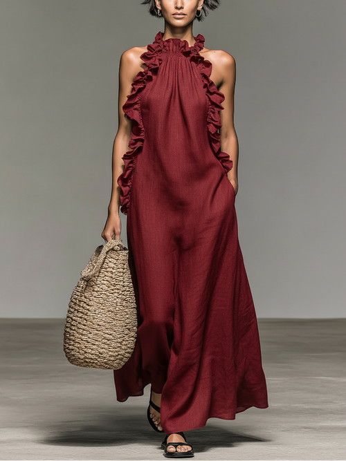 Ainara - Vestido Largo con Bolsillos