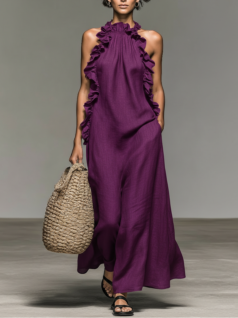 Ainara - Vestido Largo con Bolsillos