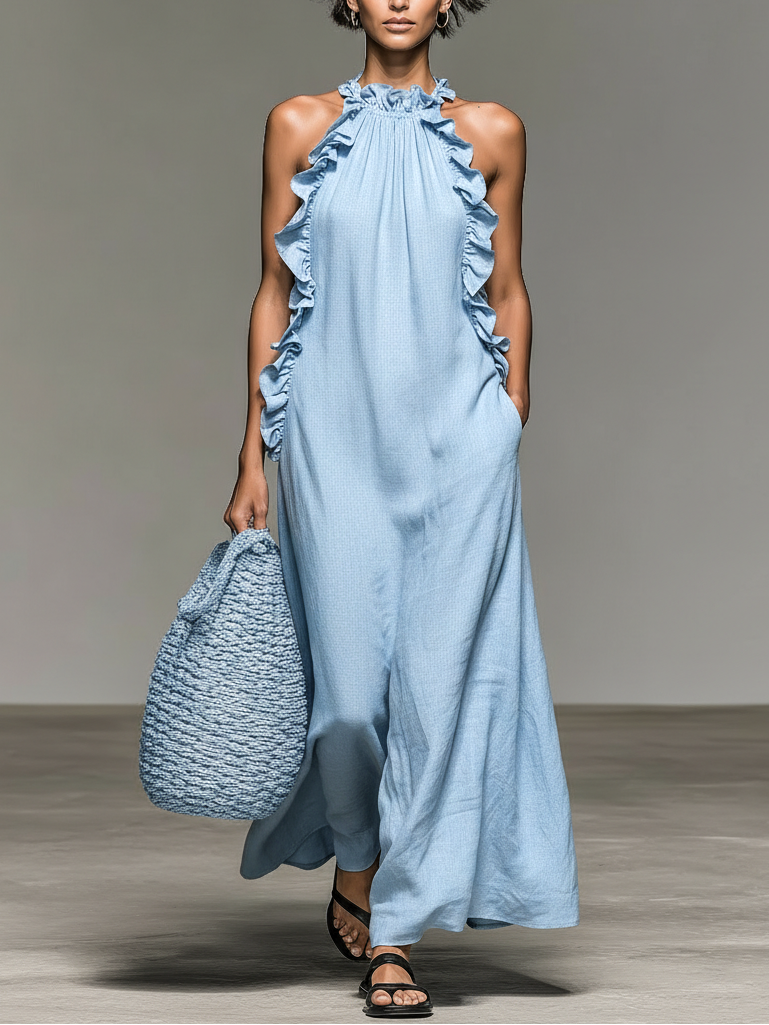 Ainara - Vestido Largo con Bolsillos