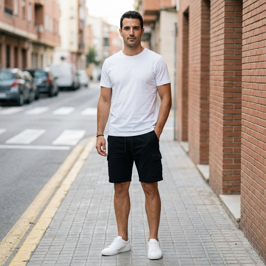 Ismael - Shorts cargo con múltiples bolsillos