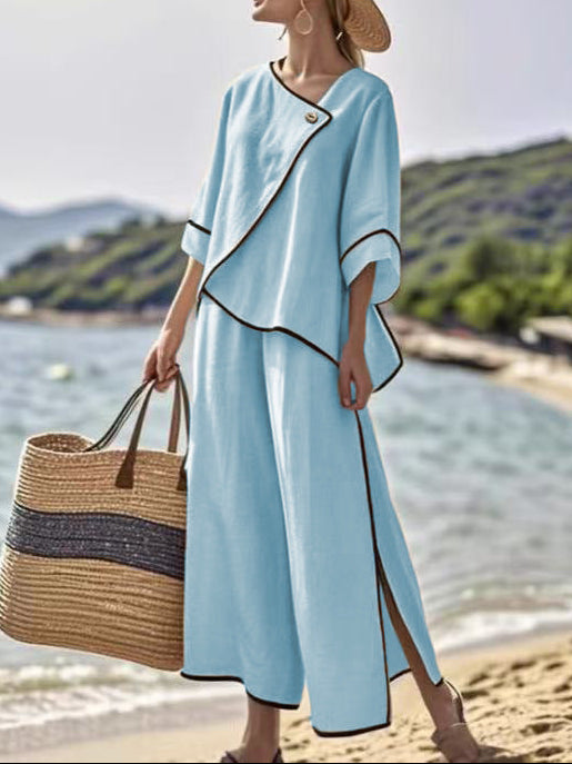 Conjunto boho de lino chic