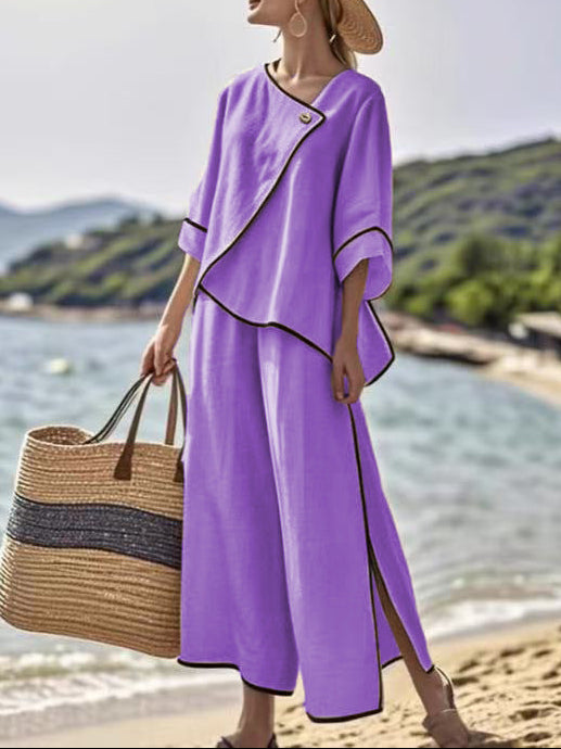 Conjunto boho de lino chic