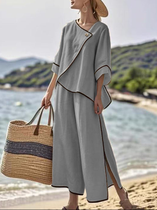 Conjunto boho de lino chic