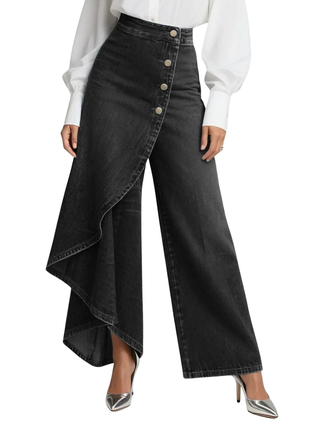 Lua - Falda-pantalón vaquero cruzada