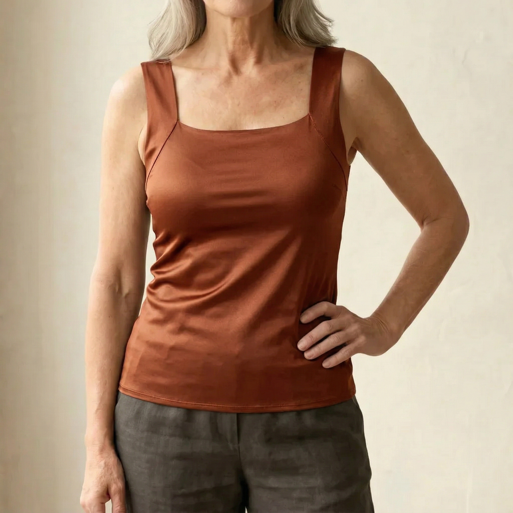 Olatz - Camiseta sin Mangas con Sujetador Integrado «Built In Comfort»