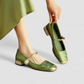 Ruca - Zapatos bailarinas de primavera con tira de decorativa en dorado para mujer