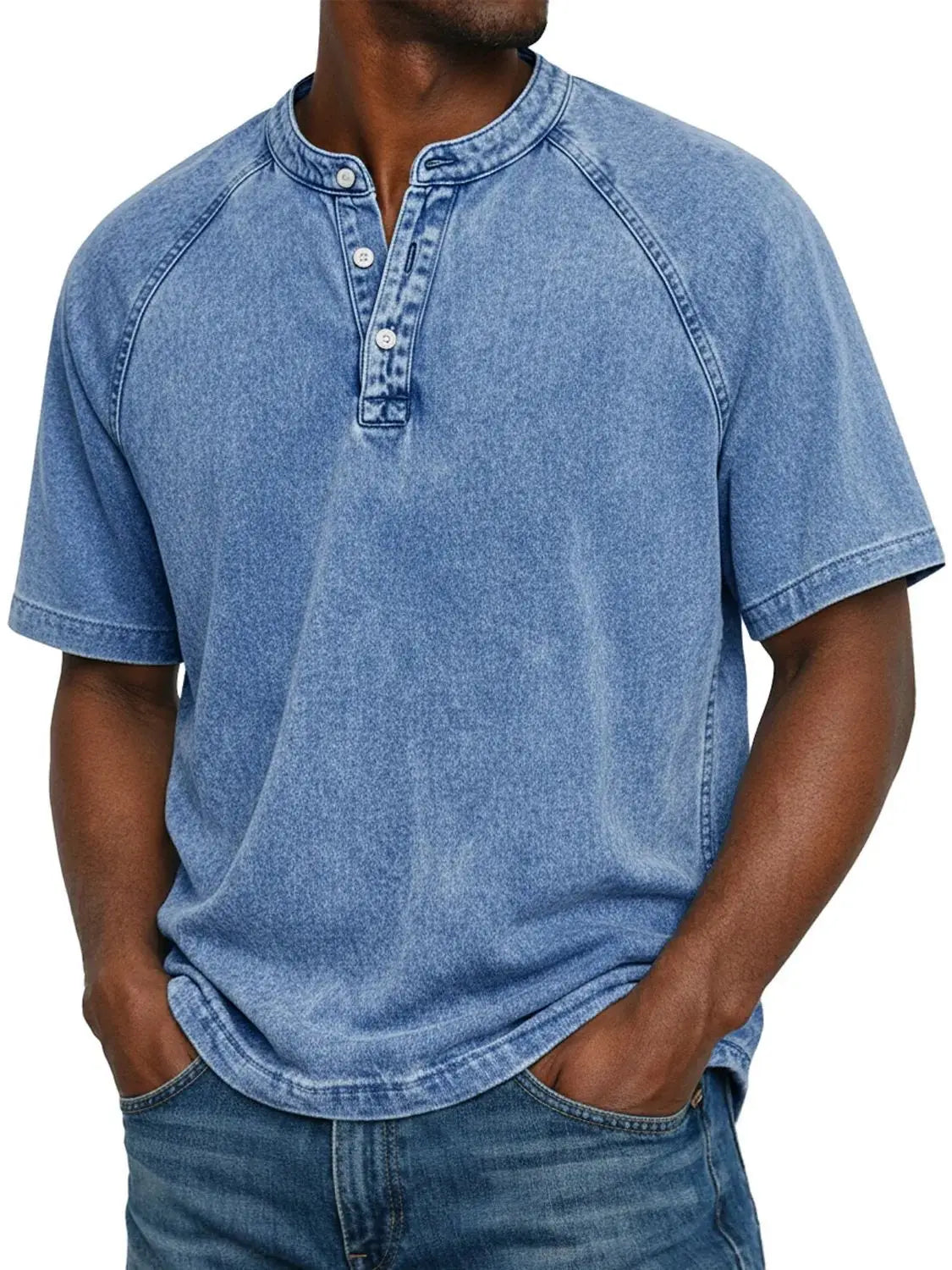 Diego - Camisa vintage abotonada para hombre