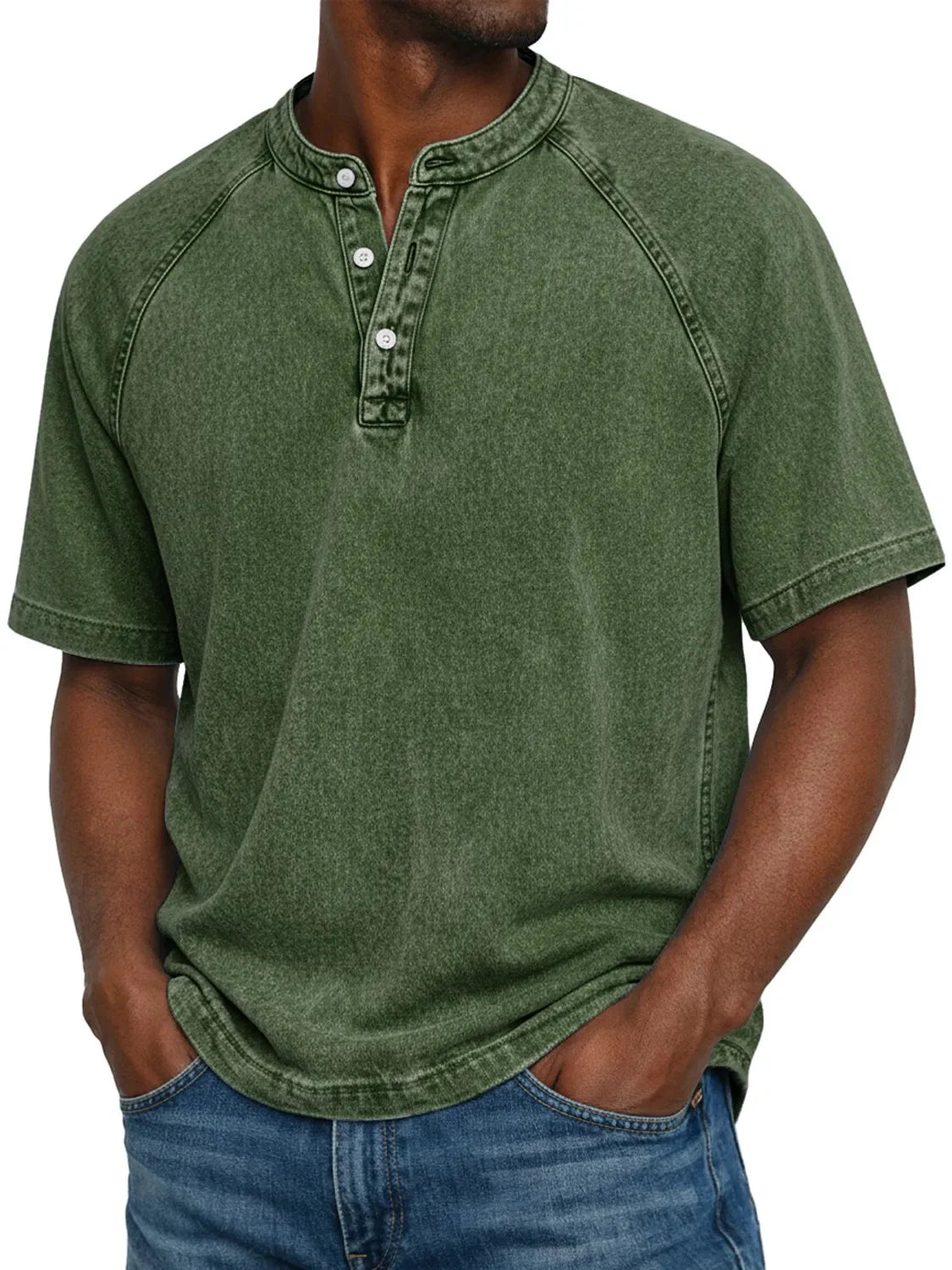Diego - Camisa vintage abotonada para hombre