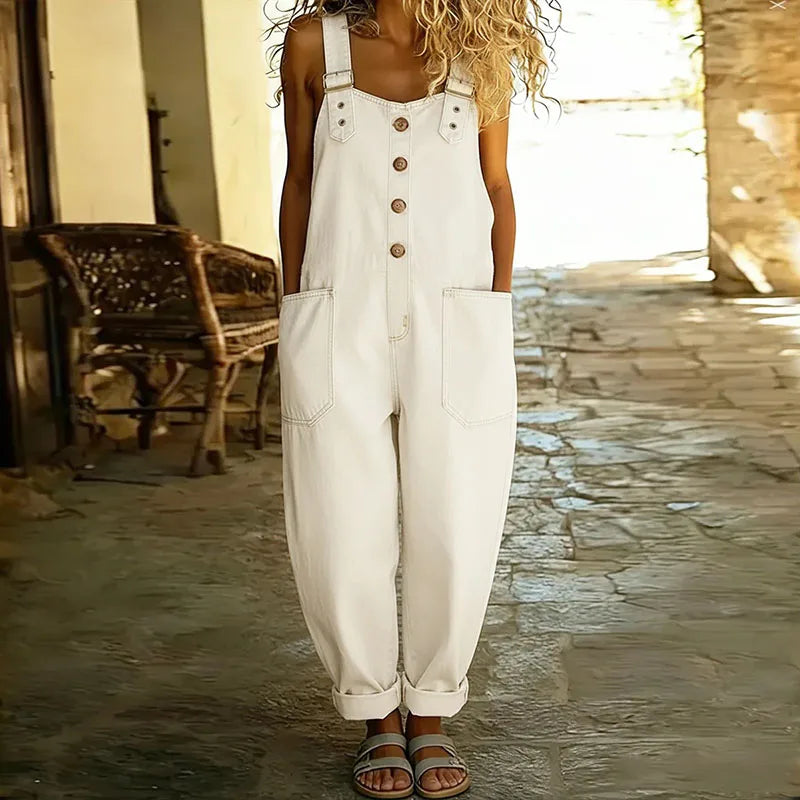 PV08 - Mono de Denim Vintage con Tirantes Regulables