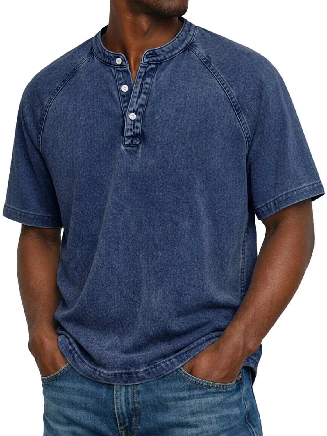 Diego - Camisa vintage abotonada para hombre