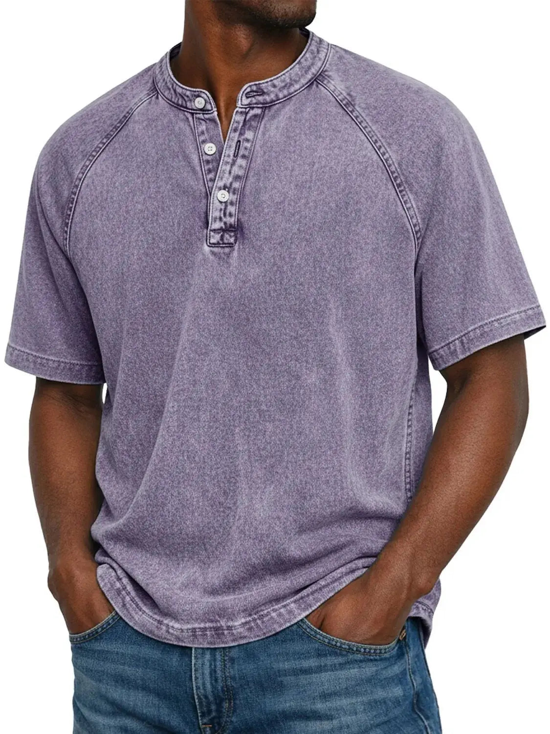 Diego - Camisa vintage abotonada para hombre
