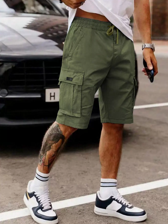 Ismael - Shorts cargo con múltiples bolsillos