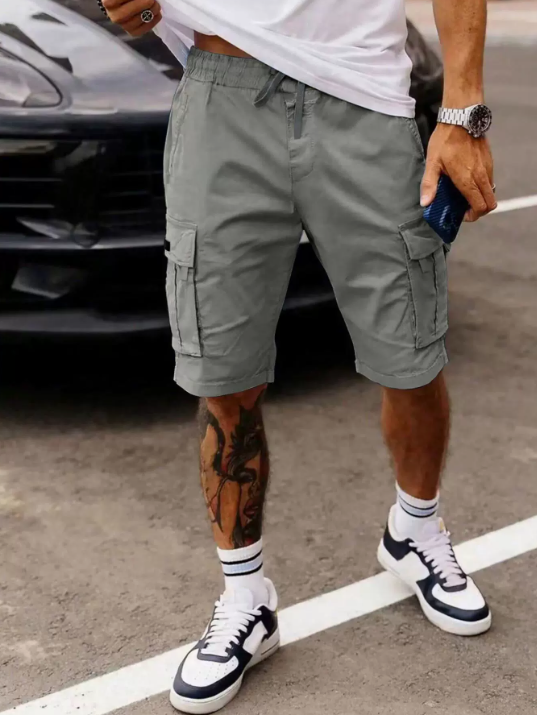 Ismael - Shorts cargo con múltiples bolsillos