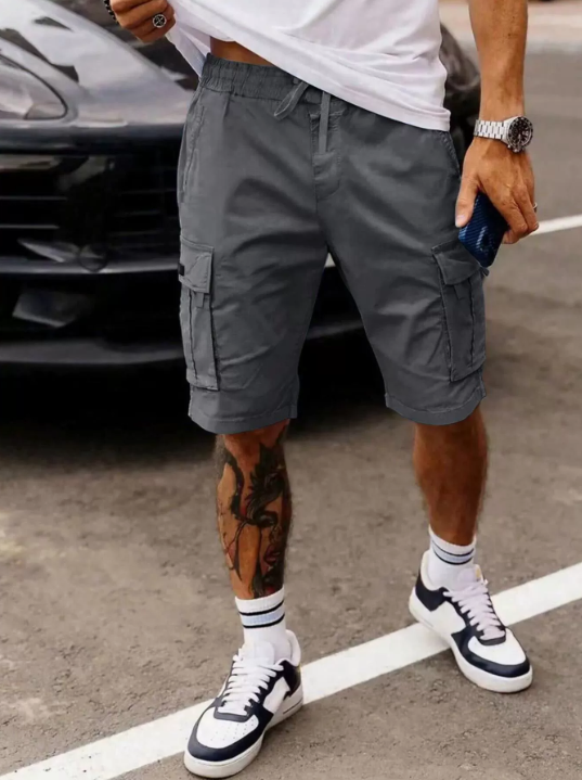 Ismael - Shorts cargo con múltiples bolsillos