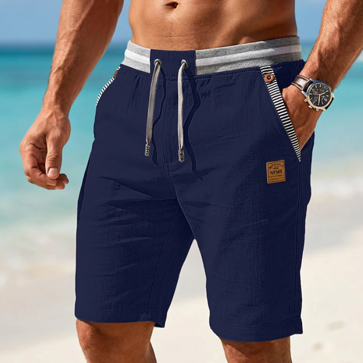 Íñigo - Pantalones Cortos Ligeros de Verano con Cordón