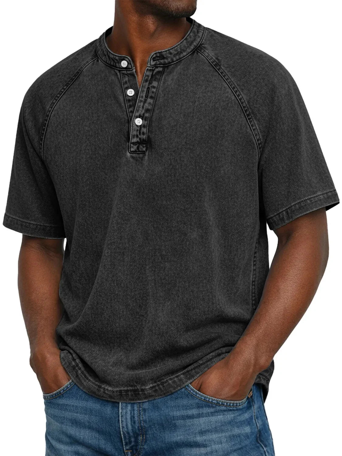 Diego - Camisa vintage abotonada para hombre