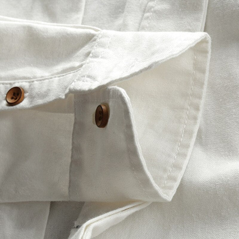 Daren - Camisa minimalista con cuello japonés