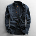 Daren - Camisa minimalista con cuello japonés