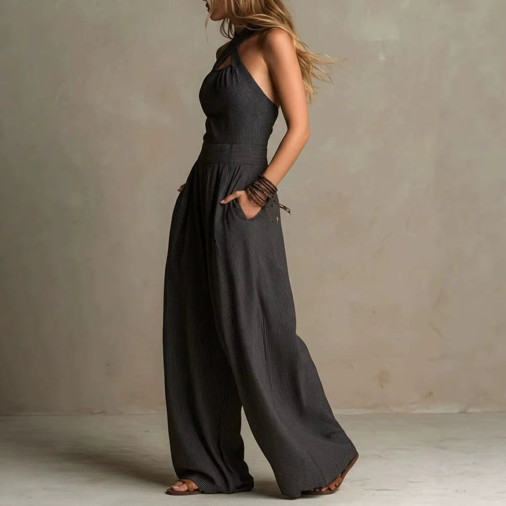 Nuria - Elegante mono con escote cruzado