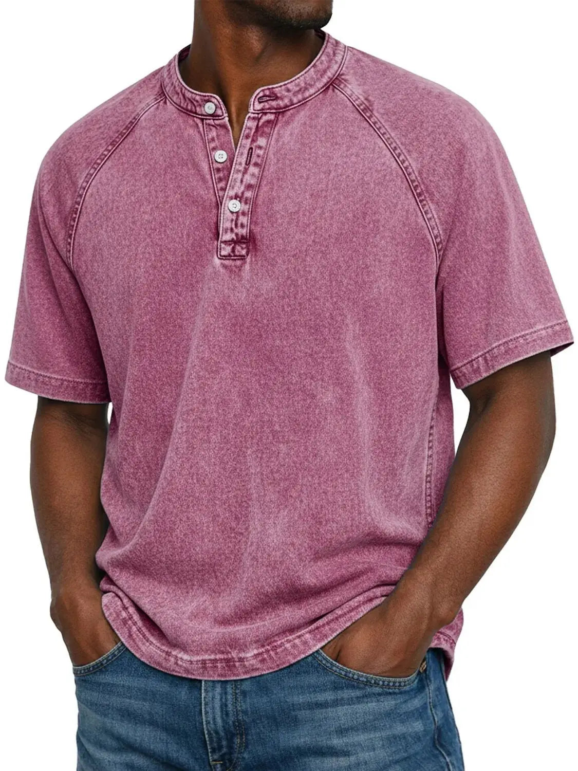 Diego - Camisa vintage abotonada para hombre