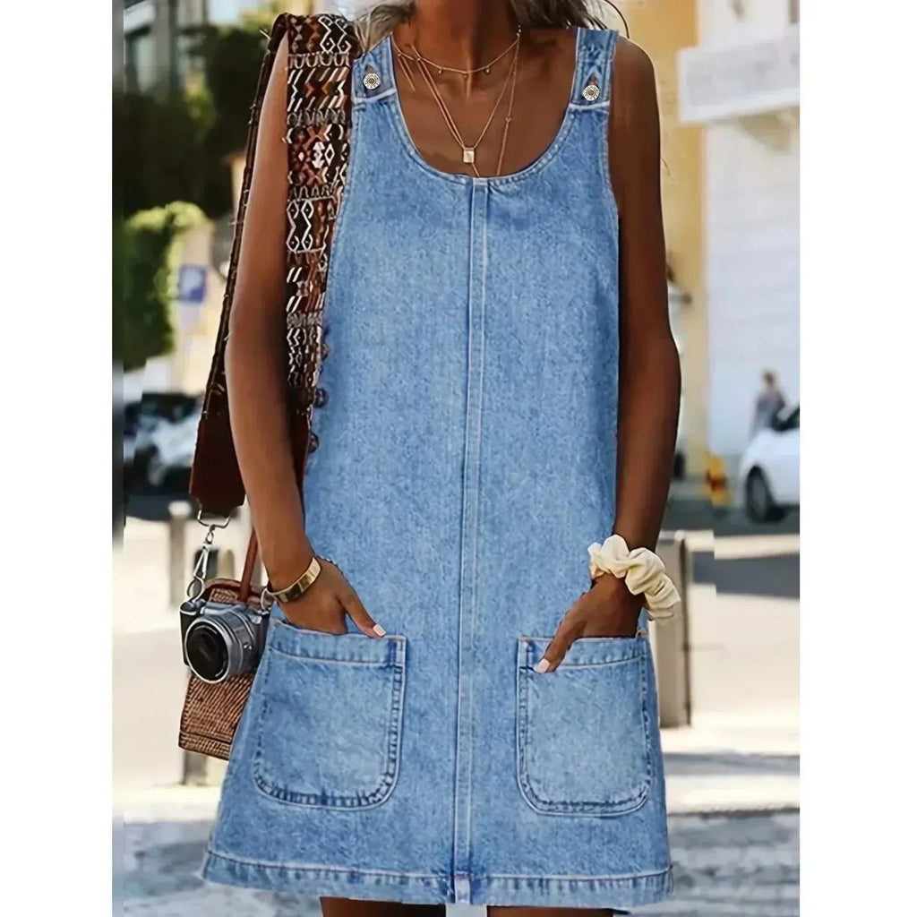 PV18 - Vestido Casual con Look Denim