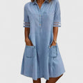 PV22 - Vestido de Denim que Realza la Silueta