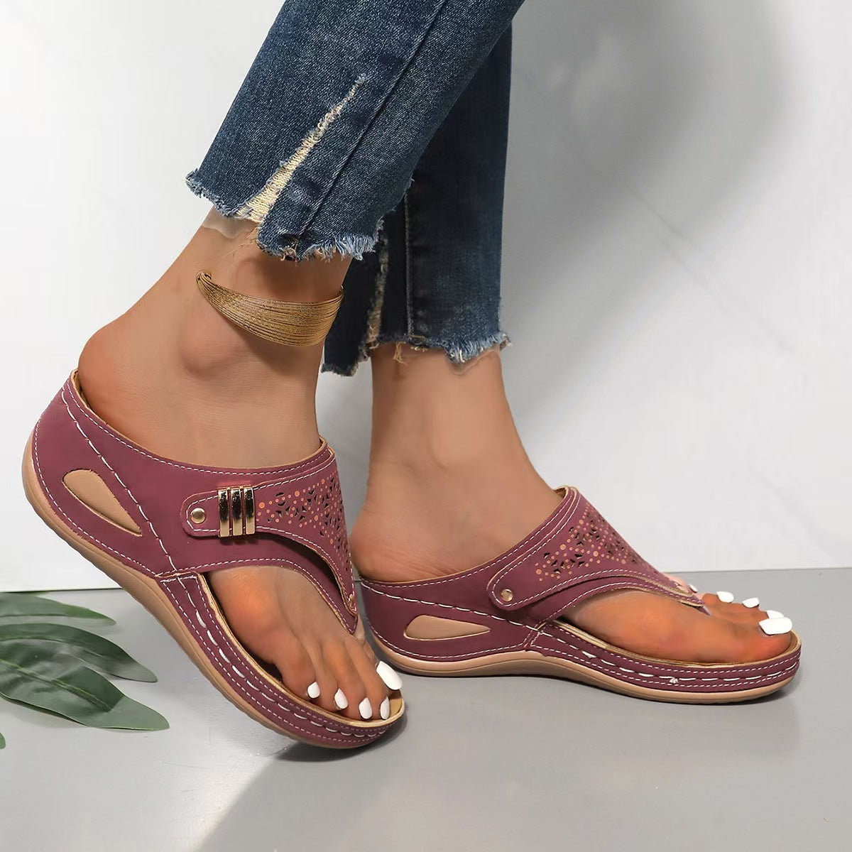 Camila - Sandalias con cuña: comodidad y sujeción