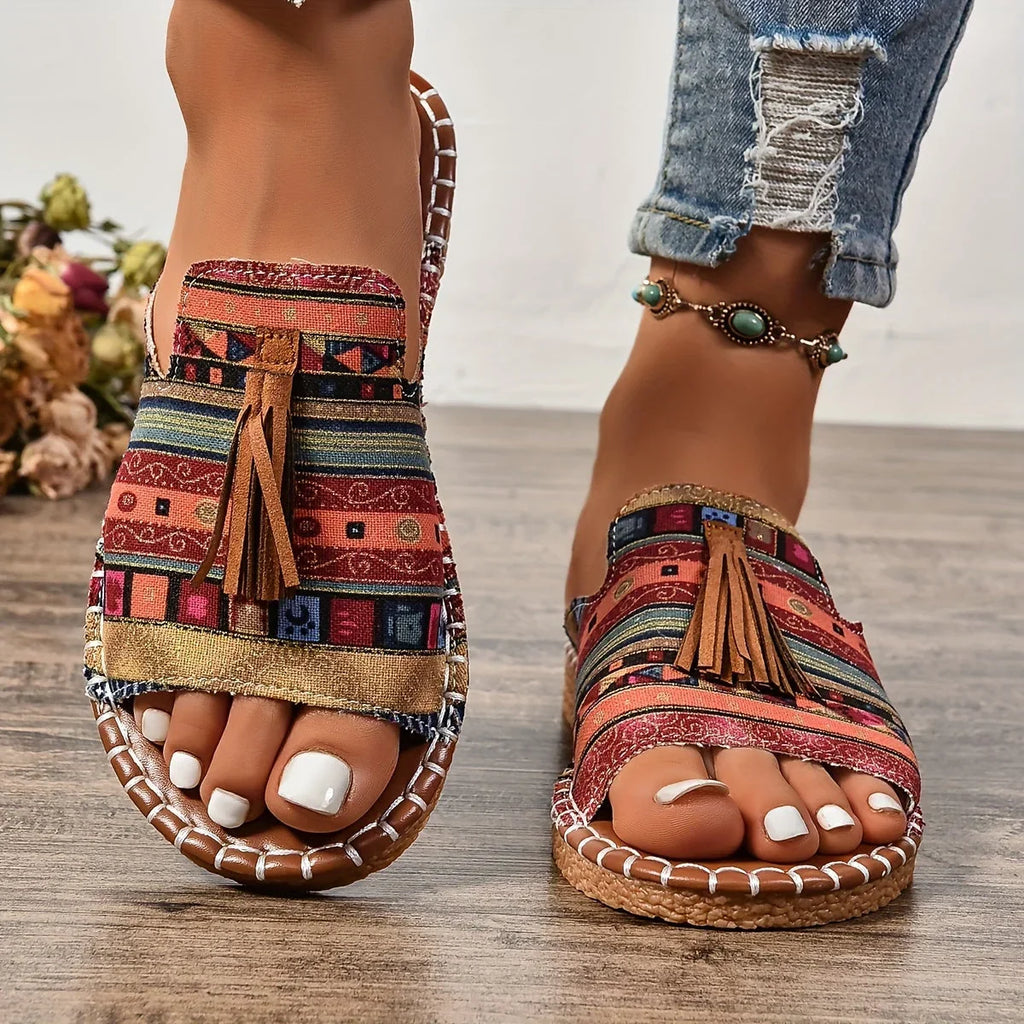 Dunia - Cómodas sandalias planas con múltiples estilos