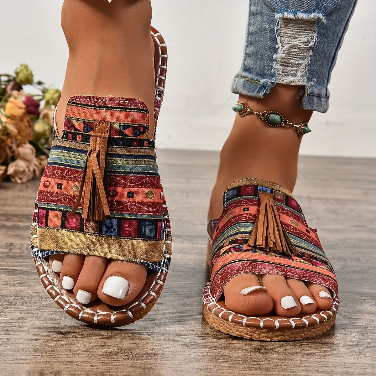 Dunia - Cómodas sandalias planas con múltiples estilos