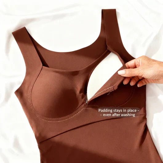 Olatz - Camiseta sin Mangas con Sujetador Integrado «Built In Comfort»